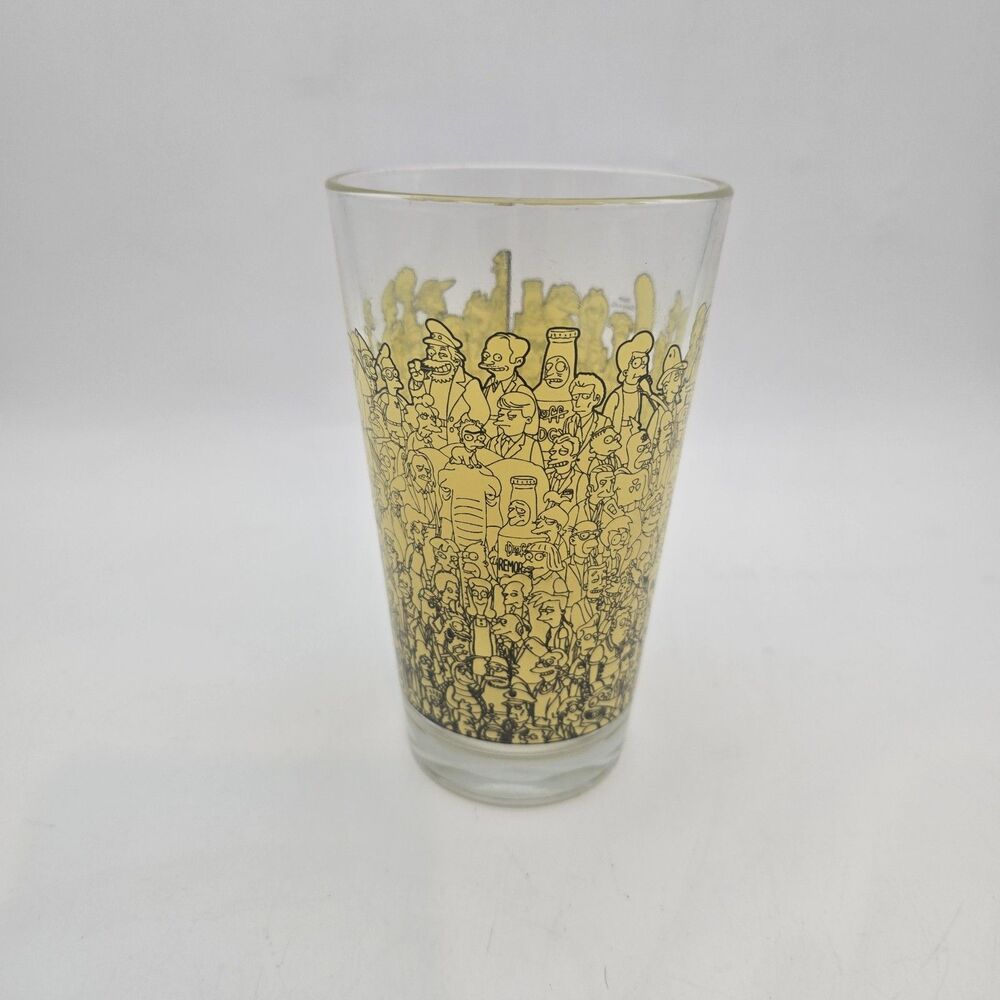 The Simpsons Movie 2007 Promotional Yellow Cast Wrap Pint Glass